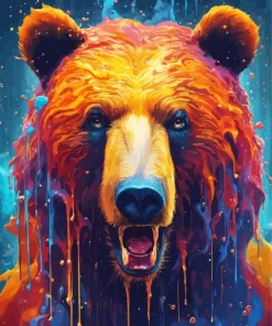 Splatter Bear Paint by Number