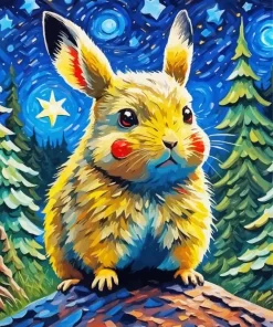 Starry Night Pika Paint by Number