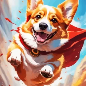 Super Hero Welsh Corgi Paint by Number