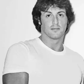 Black And White Sylvester Stallone Paint by Number