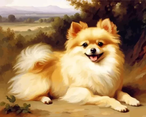 Vintage Pomeranian Paint by Number