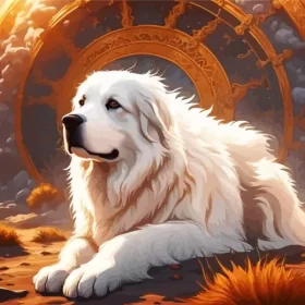 White Great Pyrenees Paint by Number