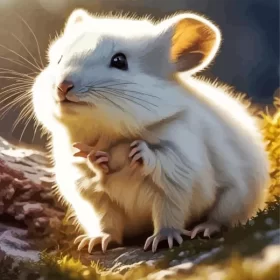 White Pika Paint by Number