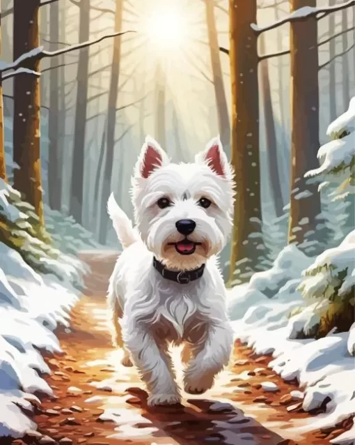 White West Highland Terrier Paint by Number