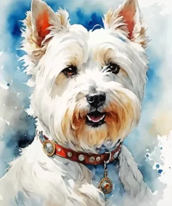 White Westie Paint by Number