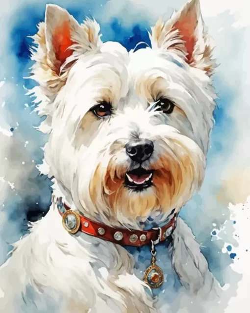 White Westie Paint by Number