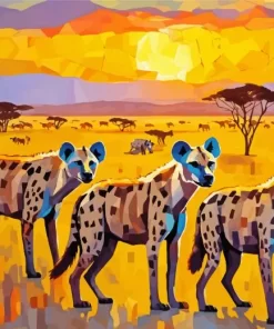 Wild Hyenas Art Paint by Number