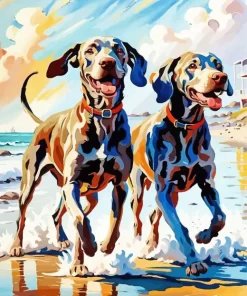 Aesthetic Weimaraner Dogs Paint by Number