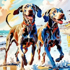 Aesthetic Weimaraner Dogs Paint by Number