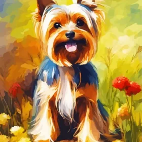Cute Yorkshire Terrier Paint by Number