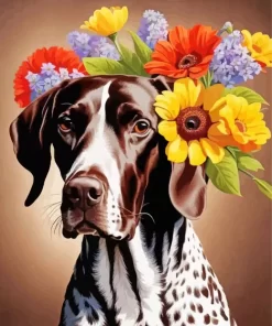 Adorable German Shorthaired Pointer Paint by Number