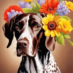 Adorable German Shorthaired Pointer Paint by Number