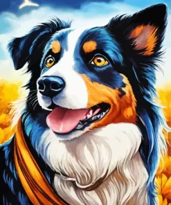 Australian Shepherd Art Paint by Number