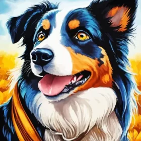 Australian Shepherd Art Paint by Number