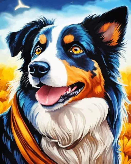 Australian Shepherd Art Paint by Number