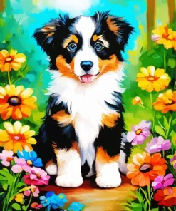 Australian Shepherd Puppy Paint by Number