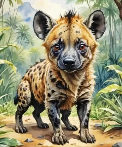 Baby Hyena Paint by Number