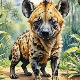 Baby Hyena Paint by Number