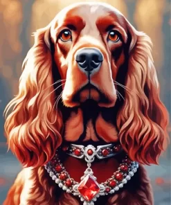 Brown English Cocker Spaniel Paint by Number