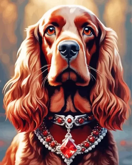 Brown English Cocker Spaniel Paint by Number