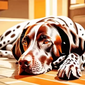 Brown German Shorthaired Pointer Paint by Number