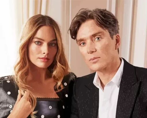 Cillian Murphy And Margot Robbie Paint by Number