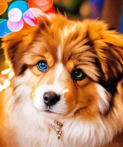 Close Up Australian Shepherd Paint by Number