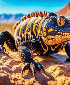 Colorful Gila Monster Paint by Number