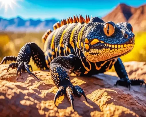 Colorful Gila Monster Paint by Number