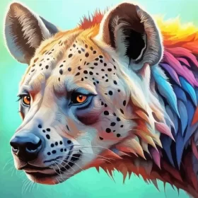 Colorful Hyena Paint by Number