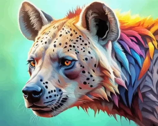 Colorful Hyena Paint by Number