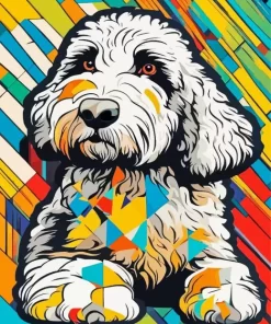 Colorful Sheepadoodle Paint by Number