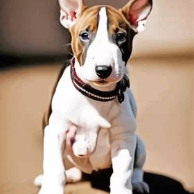 Cute Bull Terrier Dog Paint by Number