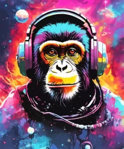 Dj Monkey Paint by Number