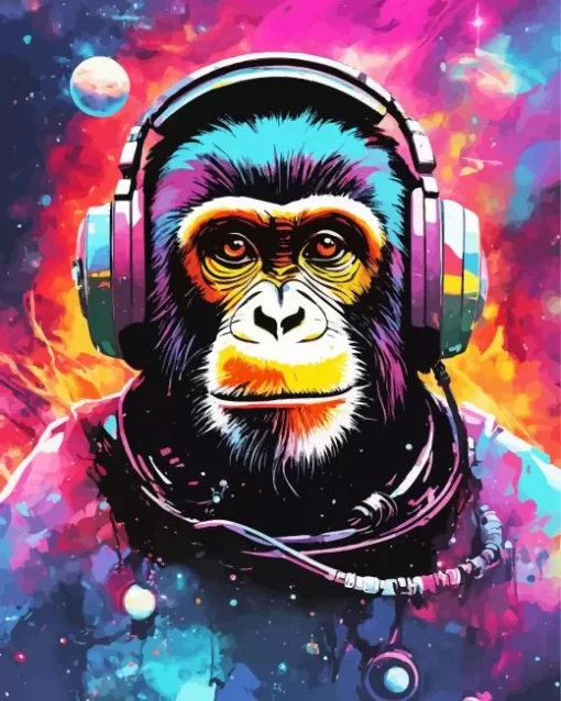 Dj Monkey Paint by Number