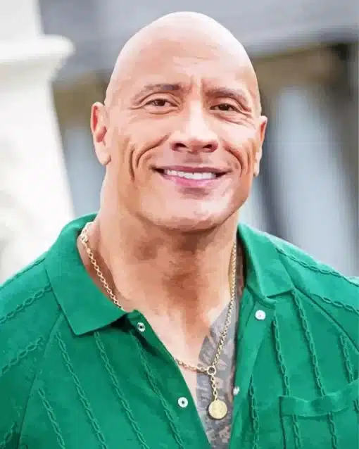 The Actor Dwayne Johnson Paint by Number