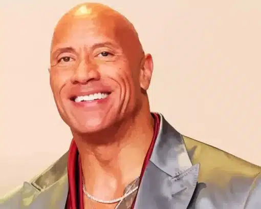 Dwayne Johnson Smiling Paint by Number