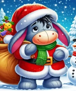 Eeyore Christmas Paint by Number