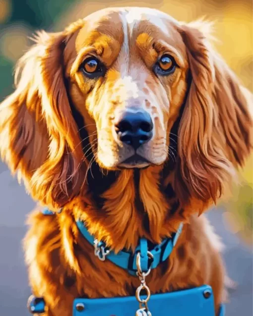 English Cocker Spaniel Dog Paint by Number