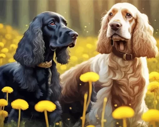 English Cocker Spaniels Paint by Number