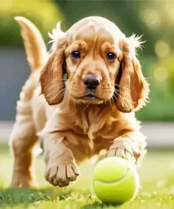 English Cocker Spaniel Puppy Paint by Number