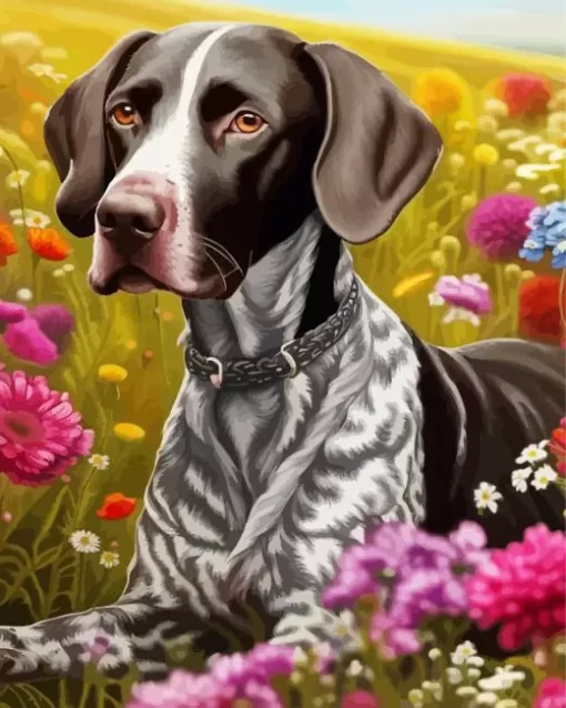 German Shorthaired Pointer Animal Paint by Number