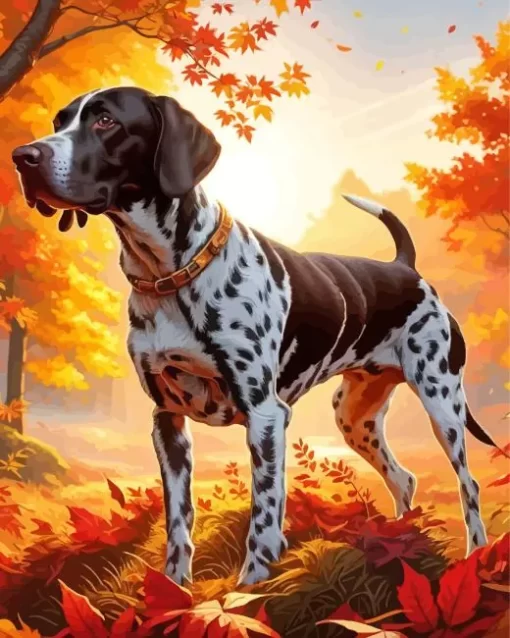 German Shorthaired Pointer Dog Paint by Number