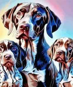 German Shorthaired Pointer Puppies Paint by Number