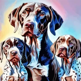 German Shorthaired Pointer Puppies Paint by Number