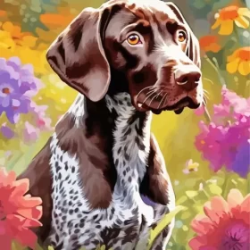 German Shorthaired Pointer Puppy Paint by Number