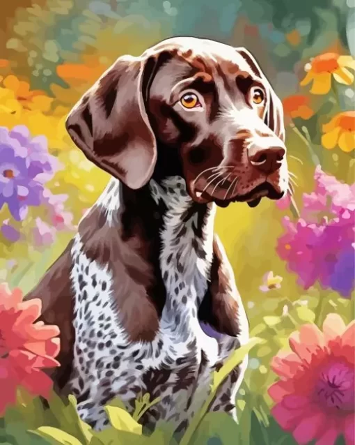 German Shorthaired Pointer Puppy Paint by Number