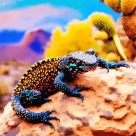 Gila Monster On Rock Paint by Number