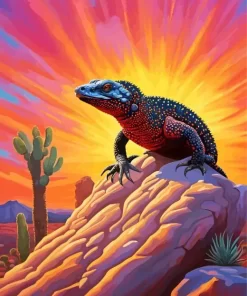 Gila Monster Paint by Number