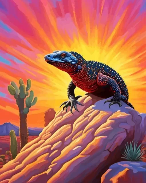 Gila Monster Paint by Number